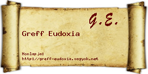 Greff Eudoxia névjegykártya